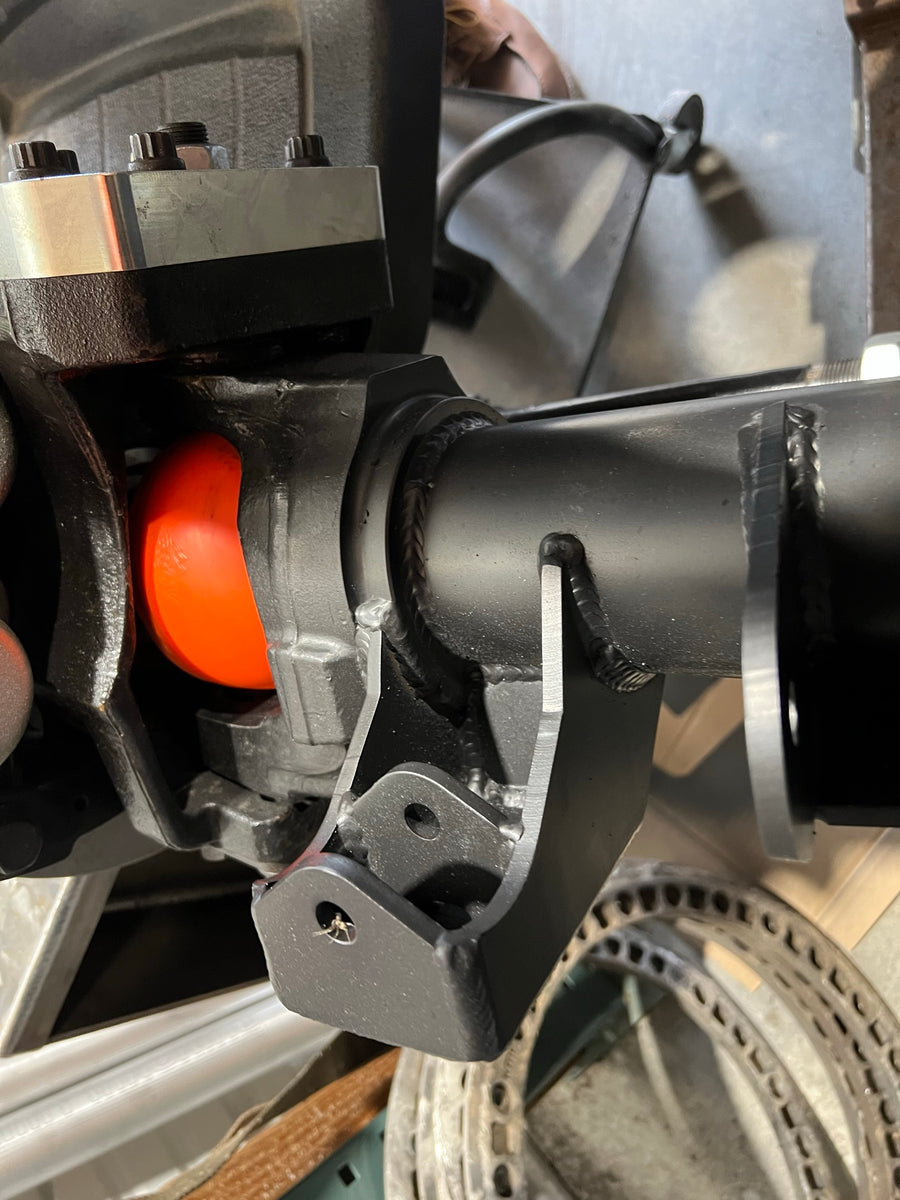 Lower shock mounts 2" below tube 3.5" axle KrashFab